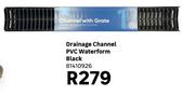 Waterform Black PVC Drainage Channel 81410926