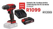 Einhell Li BL Cordless Drill & 2.5Ah Starter Kit TE-CD 18/40 81499281