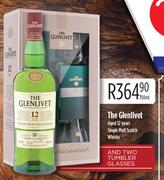 The Glenlivet Aged 12 years Single Malt Scotch Whisky-750ml And 2 Tumbler Glasses