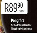Pongracz Methode Cap Classique Pinot Noir/Chardonnay-750ml