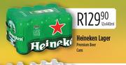 Heineken Lager Premium Beer Cans-12x440ml
