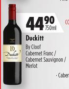 Duckitt By Cloof Cabernet Franc/Cabernet Sauvignon/Merlot-750ml