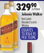 Johnnie Walker Red Label Blended Scotch Whisky-2 x 750ml