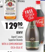 KWV Aged 5 Years Superior Brandy-750ml