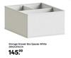 Spaceo White Storage Drawer Box 29 x 24 x 14cm
