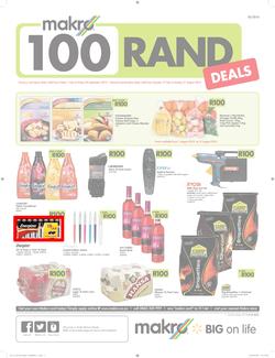 Makro : R100 Deals Promo (19 Jul - 21 Aug 2016), page 1