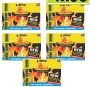 Lion Firelighters Double Pack-For 5