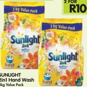 Sunlight 2 In 1 Hand Wash-2 x 3Kg Value Packs