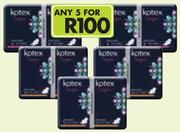 Kotex Designer Maxi Pads(Normal Or Super)-5x16/20's Pack