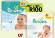 Pampers Baby Wipes Refill 3 Plus 1(Sensitive Or Fresh)-Any 1