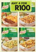 Knorr Mince Mate, Tuna Mate, Quick Pasta Or Rice Meal Kit(All Variants)-Any 4