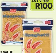 First Value Macaroni Or Spaghetti-2x3Kg