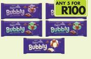 Cadbury Bubbly Slabs(All Variants)-5 x 150g