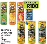 Pringles Corn Chips (All Variants) Or Chips(All Variants)-7 x 110g