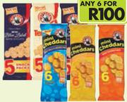 Bakers Mini Biscuits Or Mini Cheddars(All Variants)-5 x 40g/6 x 33g