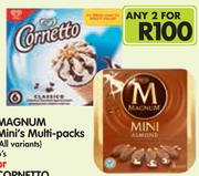 Magnum Mini's Multi Packs(All Variants)-6's Or Cornetto Multi Packs 6's Pack-For Any 2