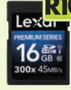 Lexar 16GB SD Premium Card UHS-1 Class 10