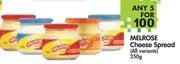 Melrose Cheese Spread(All Variants)-5x250g