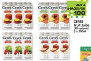 Ceres Fruit Juice(All Variants)-4x6x200ml