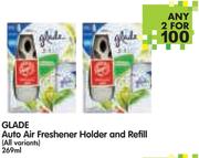 Glade Auto Air Freshener Holder And Refill(All Variants)-2x269ml