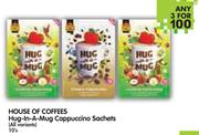 House Of Coffees Hug-In-A-Mug Cappuccino Sachets(All Variants)-3x10's