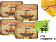 Lion Firelighters Tin-4nos