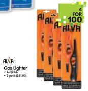 Alva Gas Lighter Refillable-4x2 Pack