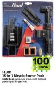 Fluid 15-In-1 Bicycle Starter Pack