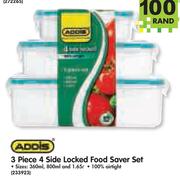 Addis 3 Piece 4 Side Locked Food Saver Set