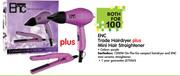 ENC Trade Hairdryer+ Mini Hair Straightener