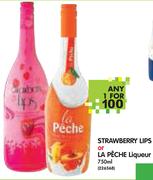 Strawberry Lips Or LA Peche Liqueur-750ml