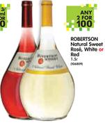 Robertson Natural Sweet Rose, White Or Red-2x1.5L