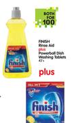 Finish Rinse Aid + Powerball Dish Washing Tablets 42's pack