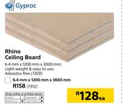 Gyproc Rhino Ceiling Board-6.4mm x 1200mm x 3000mm Each