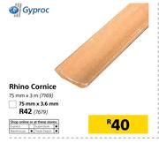 Gyproc Rhino Cornice 75mmX3.6mm