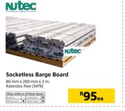 Nutec Socketless Barge Board 80mmX200mmX3m-Each