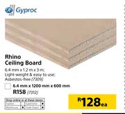 Gyproc Rhino Ceiling Board 6.4mmX1.2mmX3m-Each