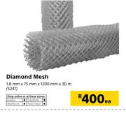 Diamond Mesh 1.8mmX75mmX1200mmX30m-Each