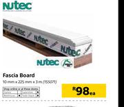 Nutec Fasica Board 10mm x 225mm x 3m-Each