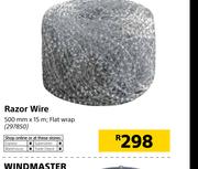 Razor Wire 500mm x 15m Flat Wrap
