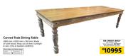 Carved Teak Dining Table-2400mm x 1000mm x 760mm