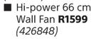Goldair Hi-Power 66cm Wall Fan