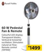 Russell Hobbs 60 W Pedestal Fan & Remote