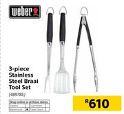 Weber 3 Piece Stainless Steel Braai Tool Set