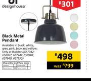 Design House Black Metal Pendant