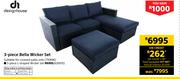 Design House 3-Piece Bella Wicker Set