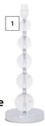 0Bright Star Acrylic & Chrome Lamp Base-430mm