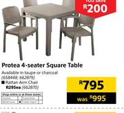 Protea 4-Seater Square Table