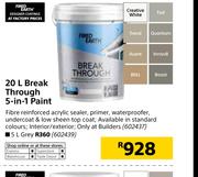 Fired Earth 20Ltr Break Through 5 In 1 Paint