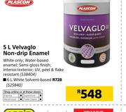Plascon 6Ltr Velvaglo Non Drip Solvent BasedEnamel